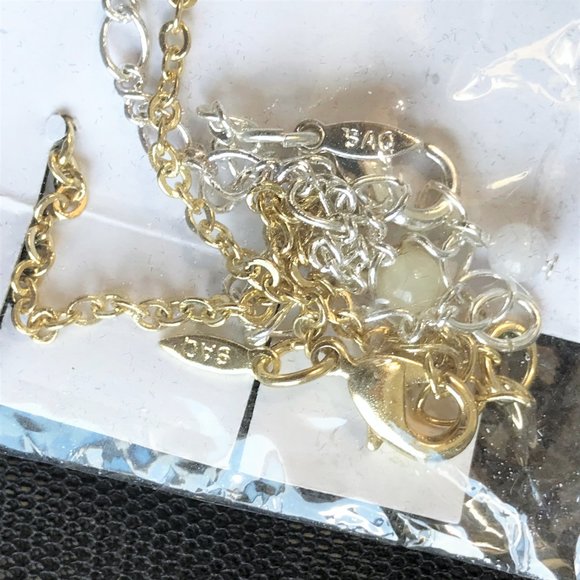 5 Pc NIP NWT New Necklace Bracelet Lot Silver Gold Tone SAQ Rhinestone Tassel - Picture 5 of 9